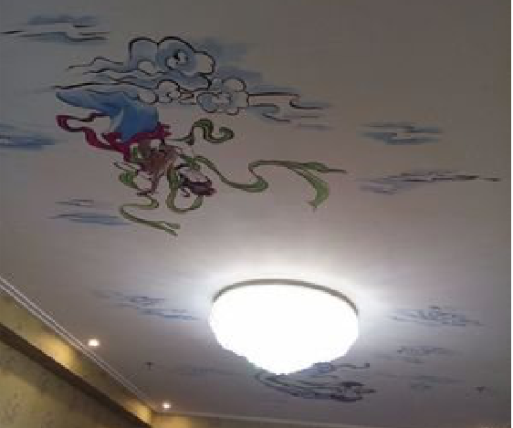 宜阳县如何快速绘制天花板上的手绘墙？