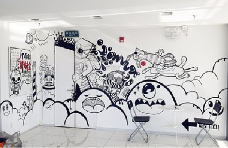 宜阳县手绘墙并非传统涂鸦。